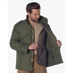 Mens Water Repellent Outer Shell Jacket With Removable Quilted Button-In Liner S